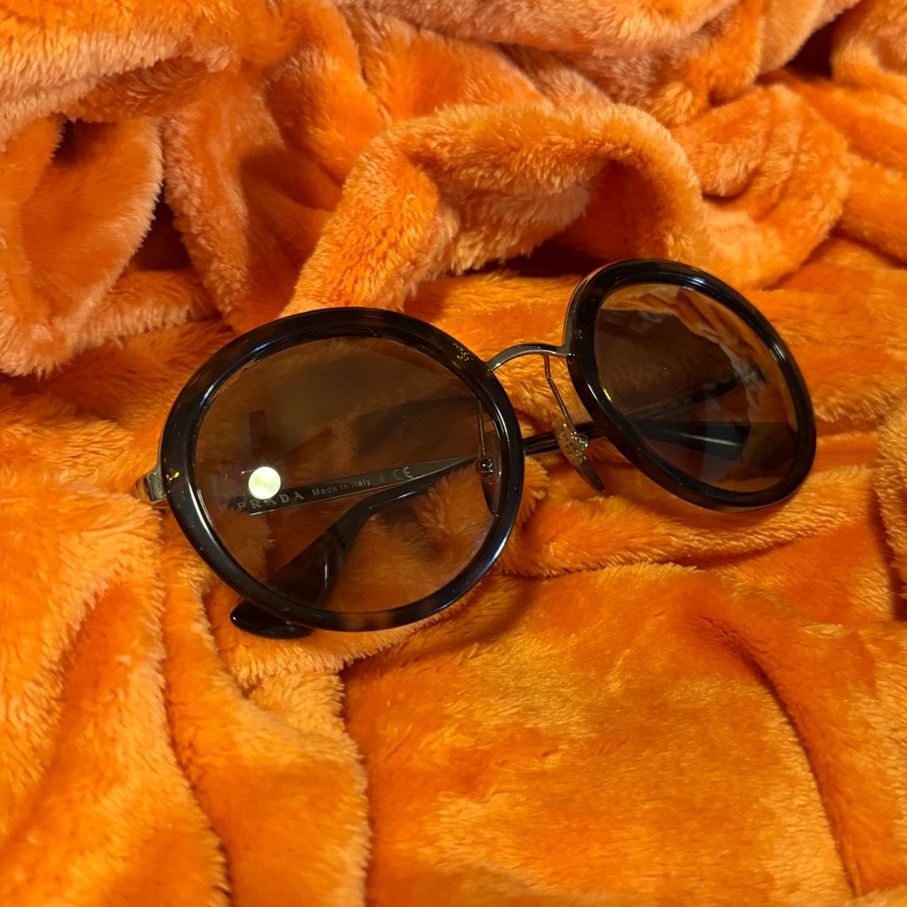 Round Prada Tortoiseshell Women’s Sunglasses